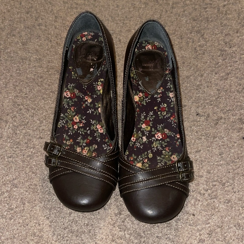 Wedge dress slip on shoes